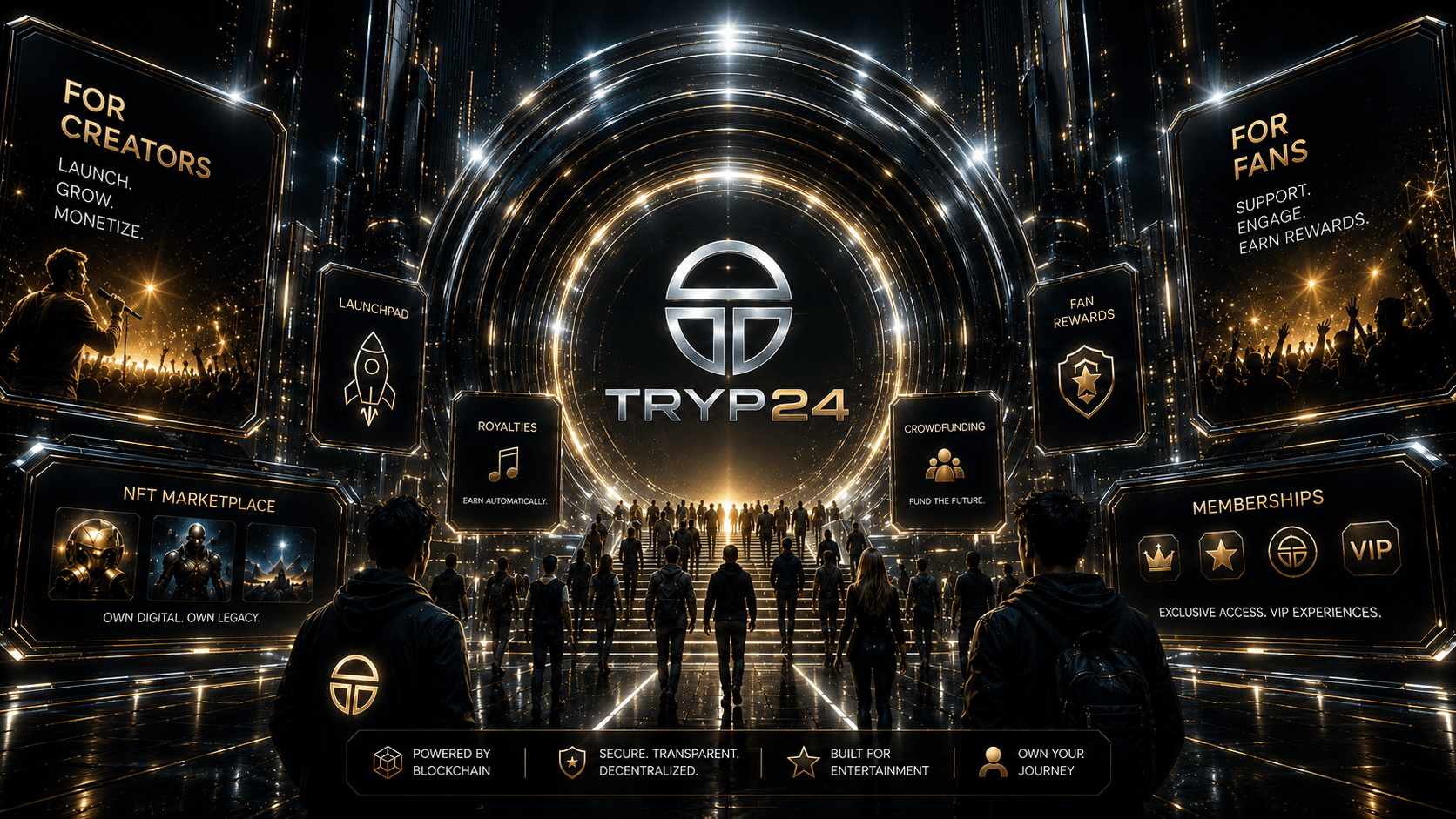 TRYP24 — entertain, own, and earn; portal for creators and fans on blockchain